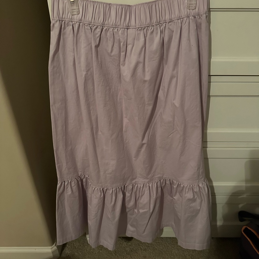 Lilac, high waisted, midi skirt. - Picture 3 of 3